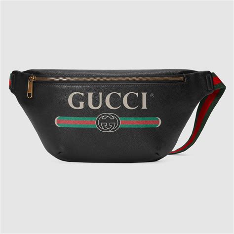 fake gucci print leather belt bag|gucci waist pouch belt bag.